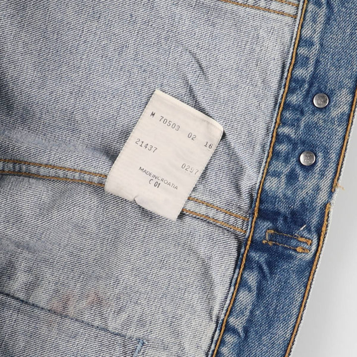 90'S Levi's 70503-0216 denim jacket, denim jacket, men's size M, vintage cotton blue type Vintage Second Hand