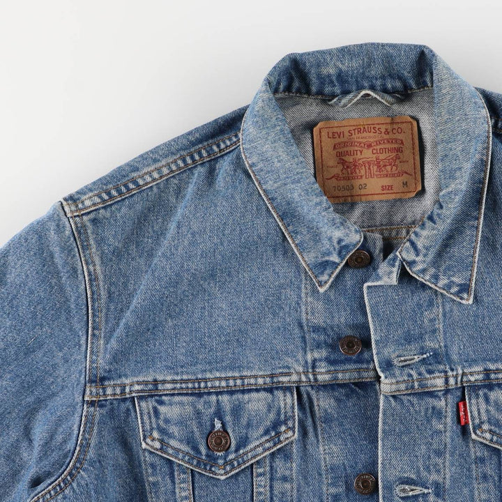 90'S Levi's 70503-0216 denim jacket, denim jacket, men's size M, vintage cotton blue type Vintage Second Hand