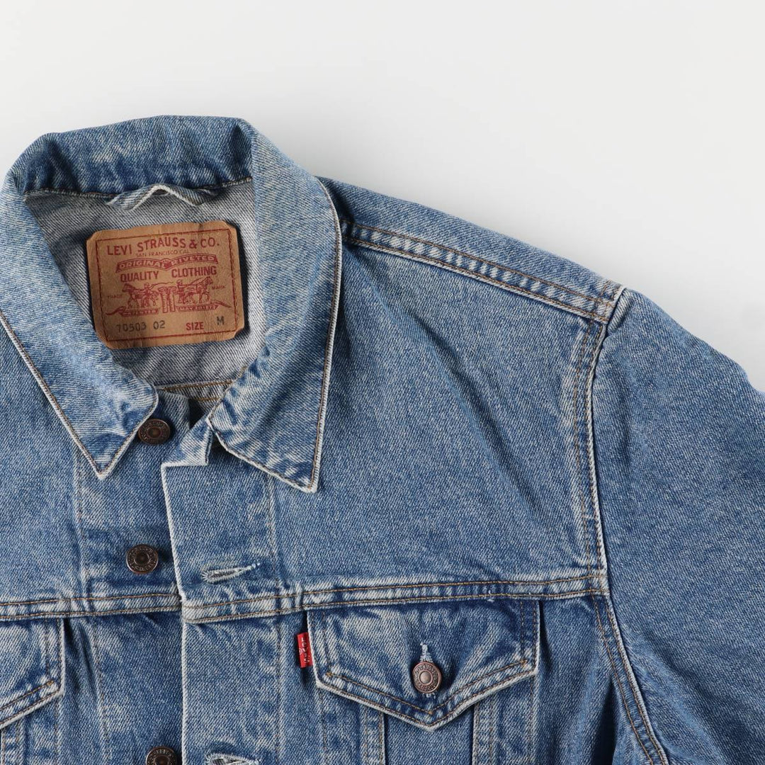 90'S Levi's 70503-0216 denim jacket, denim jacket, men's size M, vintage cotton blue type Vintage Second Hand