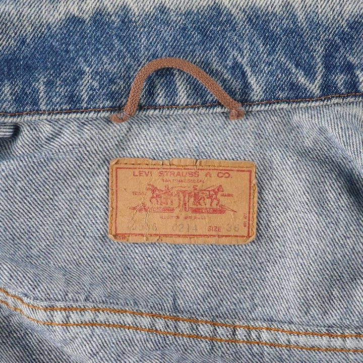 Vintage 1990'S Levi's 70506-0214 denim jacket, made in the USA, size S, men's size small cotton blue type Vintage Second Hand