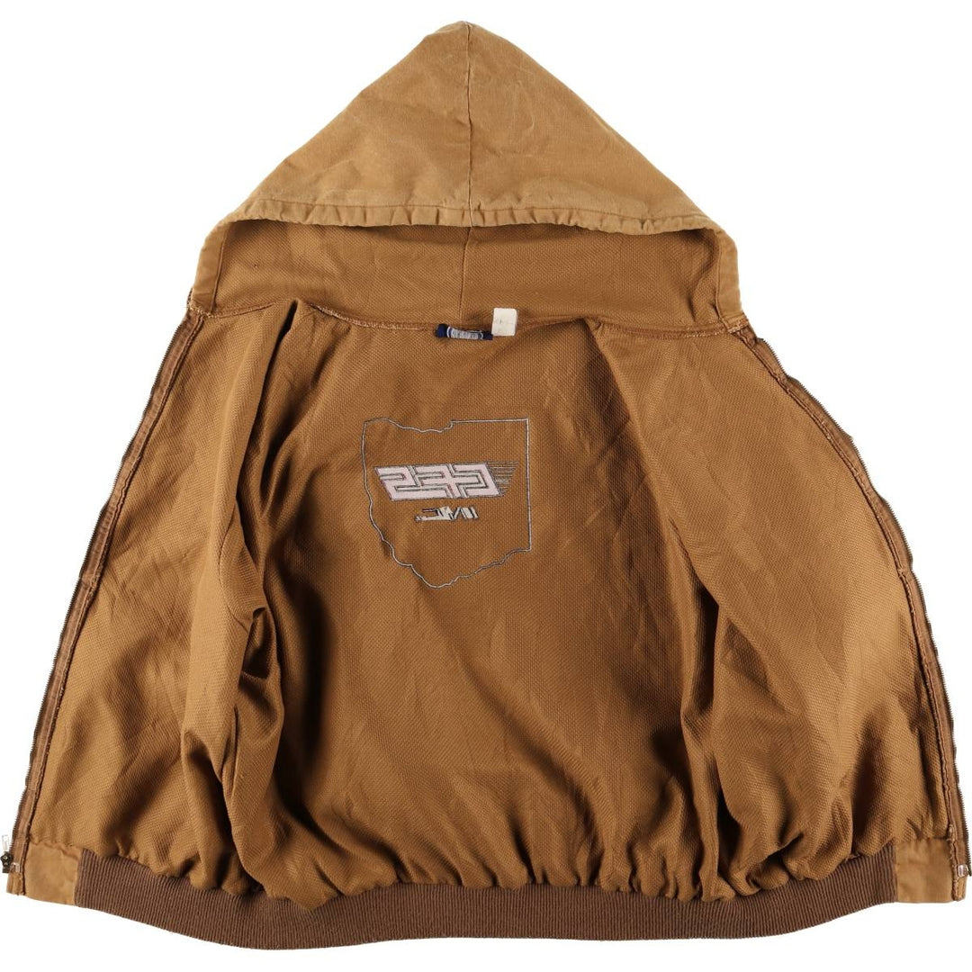 90'S Vintage Dickies Active Jacket Duck Full Zip Hoodie, Men's XL cotton ocher yellow type Vintage Second Hand