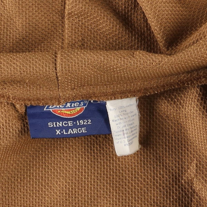 90'S Vintage Dickies Active Jacket Duck Full Zip Hoodie, Men's XL cotton ocher yellow type Vintage Second Hand