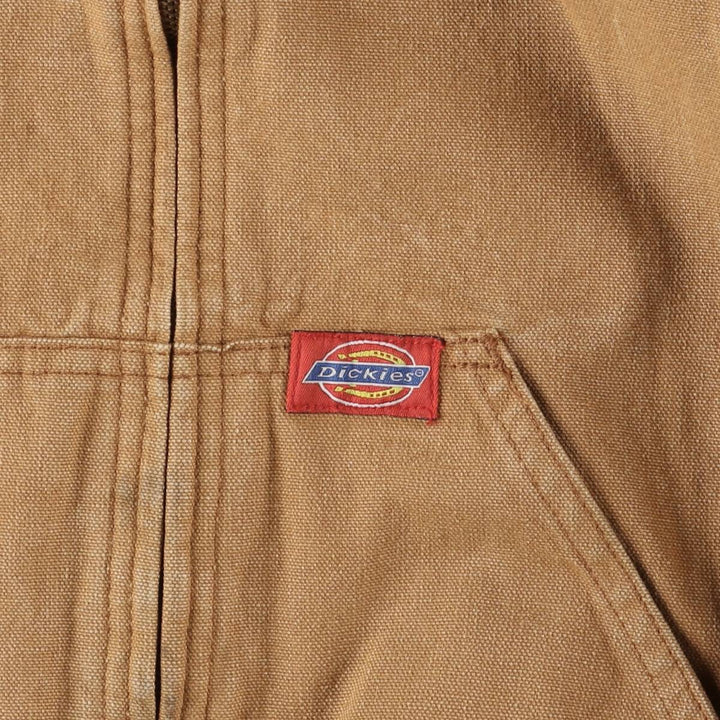 90'S Vintage Dickies Active Jacket Duck Full Zip Hoodie, Men's XL cotton ocher yellow type Vintage Second Hand