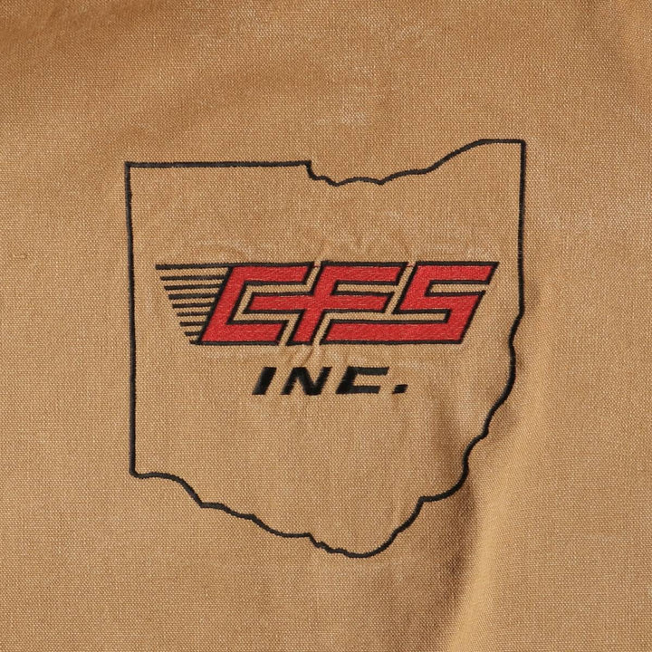 90'S Vintage Dickies Active Jacket Duck Full Zip Hoodie, Men's XL cotton ocher yellow type Vintage Second Hand