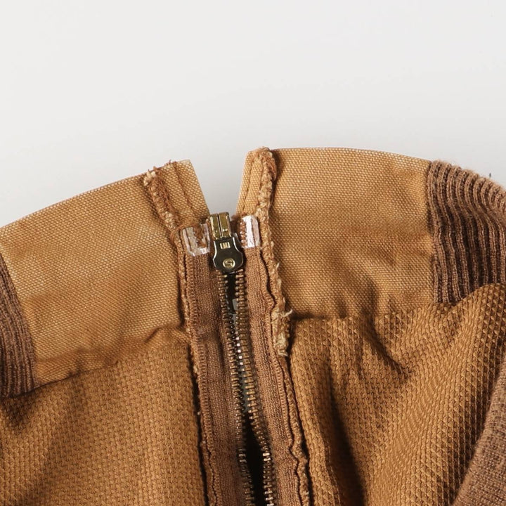 90'S Vintage Dickies Active Jacket Duck Full Zip Hoodie, Men's XL cotton ocher yellow type Vintage Second Hand