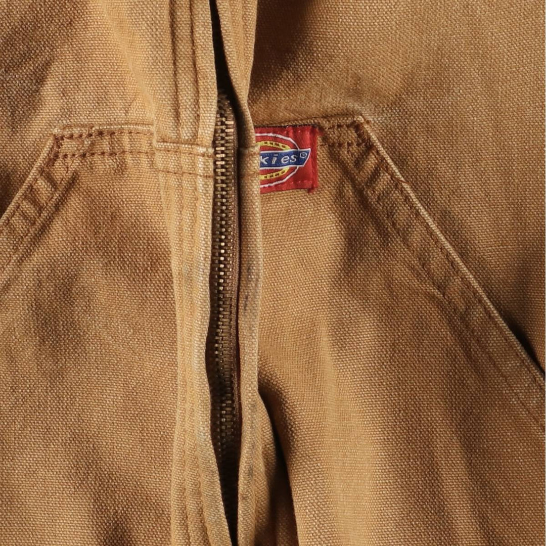 90'S Vintage Dickies Active Jacket Duck Full Zip Hoodie, Men's XL cotton ocher yellow type Vintage Second Hand