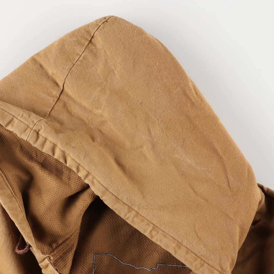 90'S Vintage Dickies Active Jacket Duck Full Zip Hoodie, Men's XL cotton ocher yellow type Vintage Second Hand