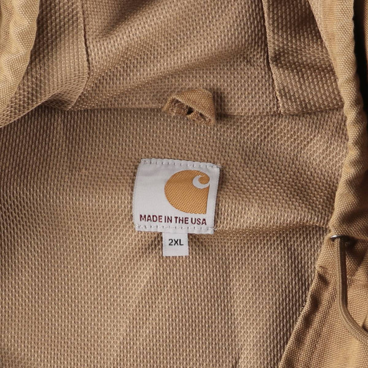 Carhartt Active Jacket Duck Full Zip Parka Made in USA Men's XXL cotton brown type Vintage Second Hand
