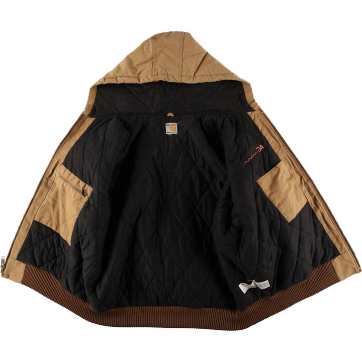 Carhartt Padded Active Jacket, Duck Full-Zip Parka, Made in USA, Men's XXL cotton brown type Vintage Second Hand