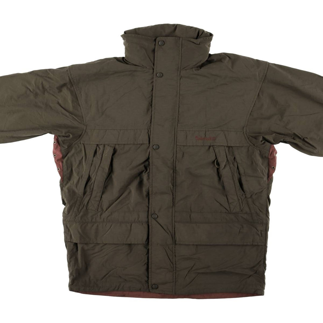 Vintage 90'S Timberland WeatherGear nylon jacket, men's size M Nylon Khaki type Vintage Second Hand