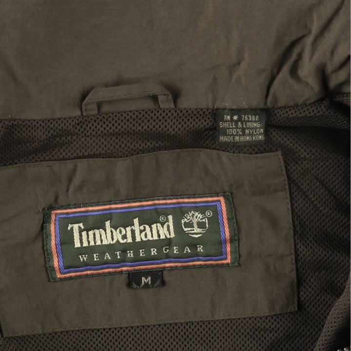 Vintage 90'S Timberland WeatherGear nylon jacket, men's size M Nylon Khaki type Vintage Second Hand