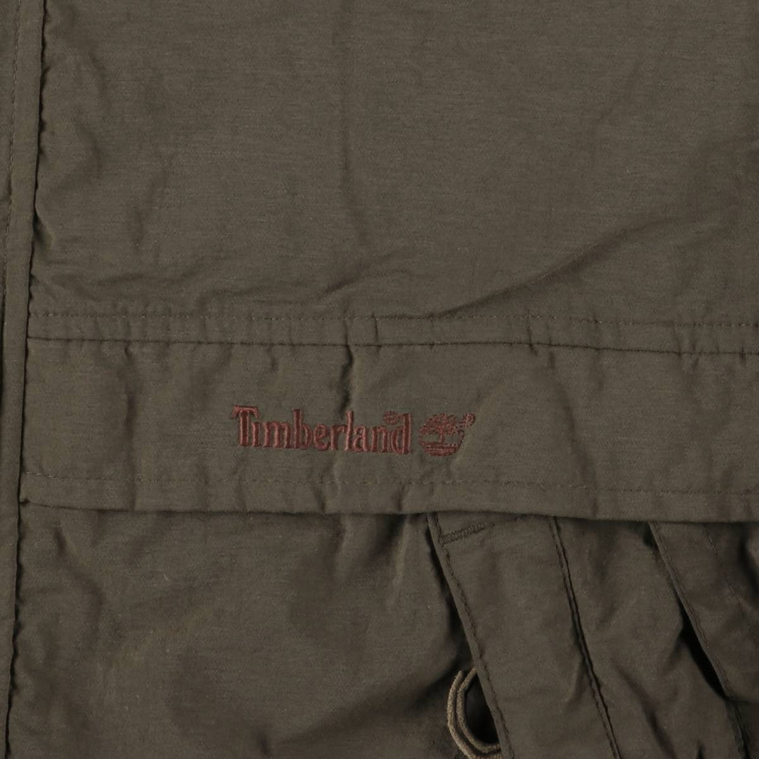 Vintage 90'S Timberland WeatherGear nylon jacket, men's size M Nylon Khaki type Vintage Second Hand