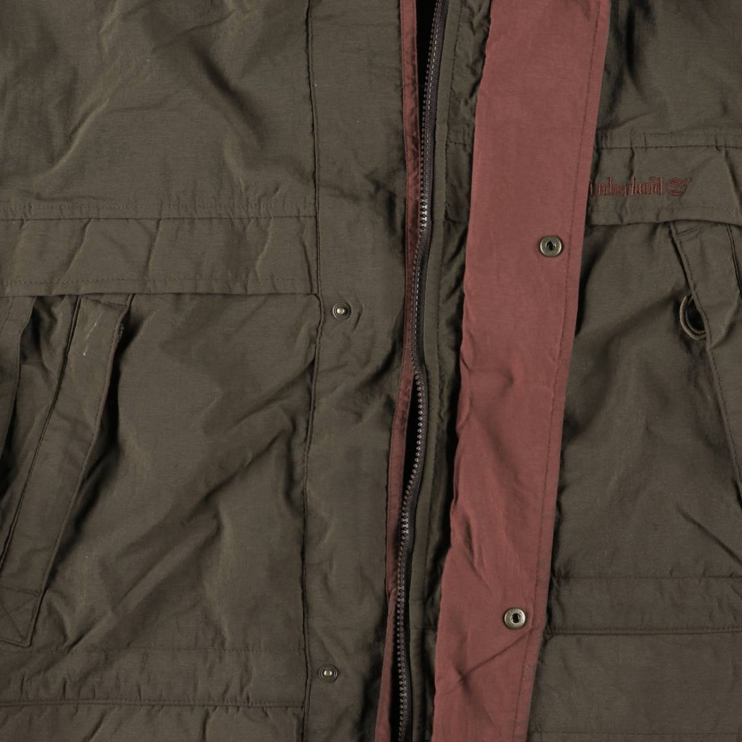 Vintage 90'S Timberland WeatherGear nylon jacket, men's size M Nylon Khaki type Vintage Second Hand