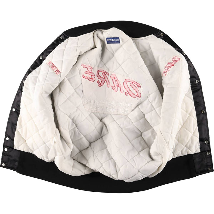 Vintage 1980'S Holloway Dare padded nylon blouson, size M, men's Nylon black type Vintage Second Hand