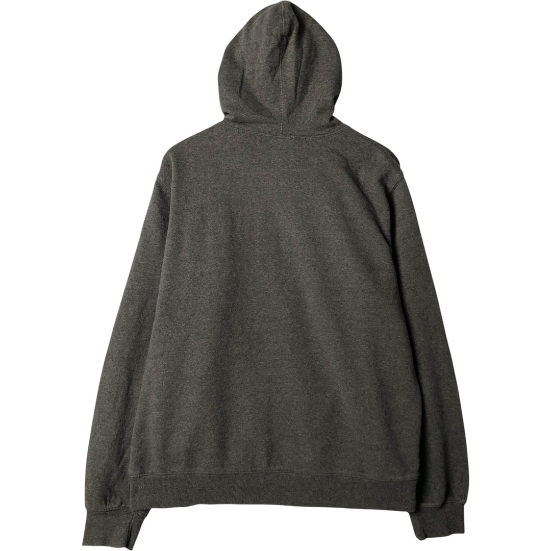 2000'S Nike athletic dept sweatshirt full-zip hoodie, men's size XL cotton Charcoal Vintage Second Hand