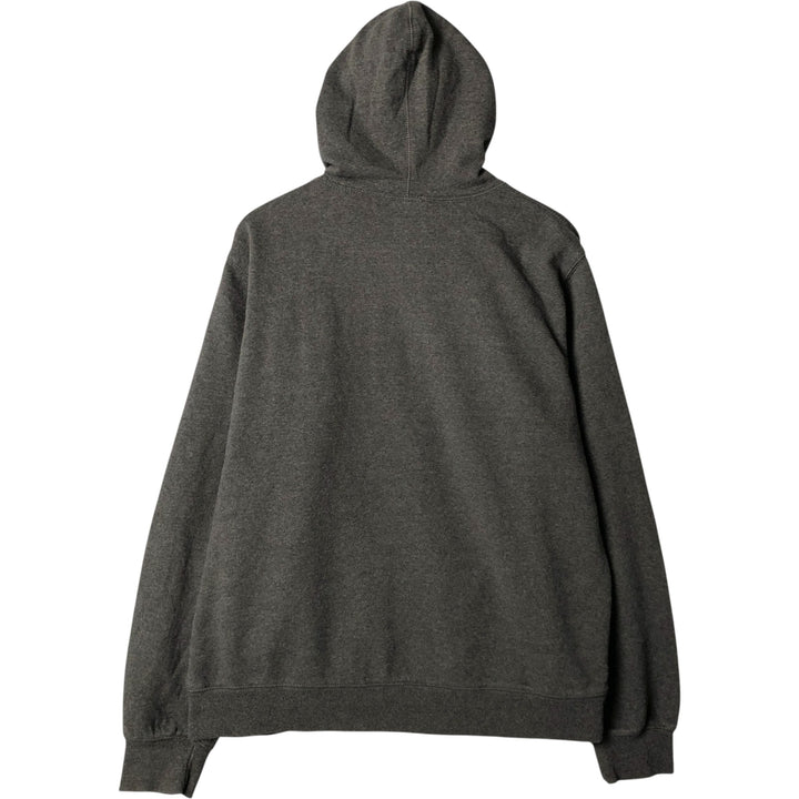 2000'S Nike athletic dept sweatshirt full-zip hoodie, men's size XL cotton Charcoal Vintage Second Hand