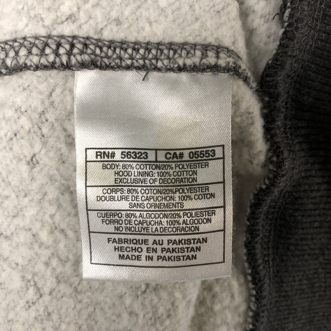 2000'S Nike athletic dept sweatshirt full-zip hoodie, men's size XL cotton Charcoal Vintage Second Hand