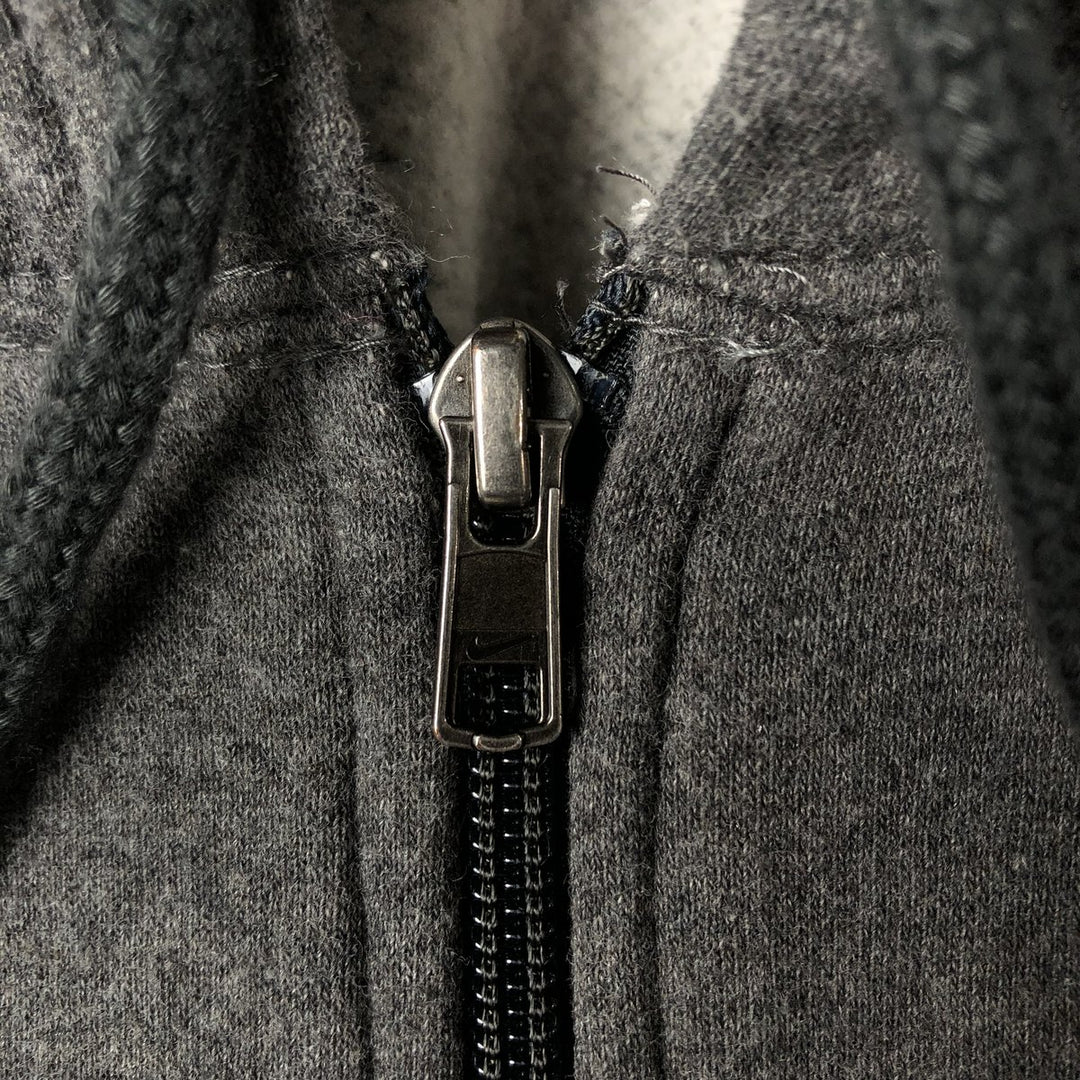 2000'S Nike athletic dept sweatshirt full-zip hoodie, men's size XL cotton Charcoal Vintage Second Hand