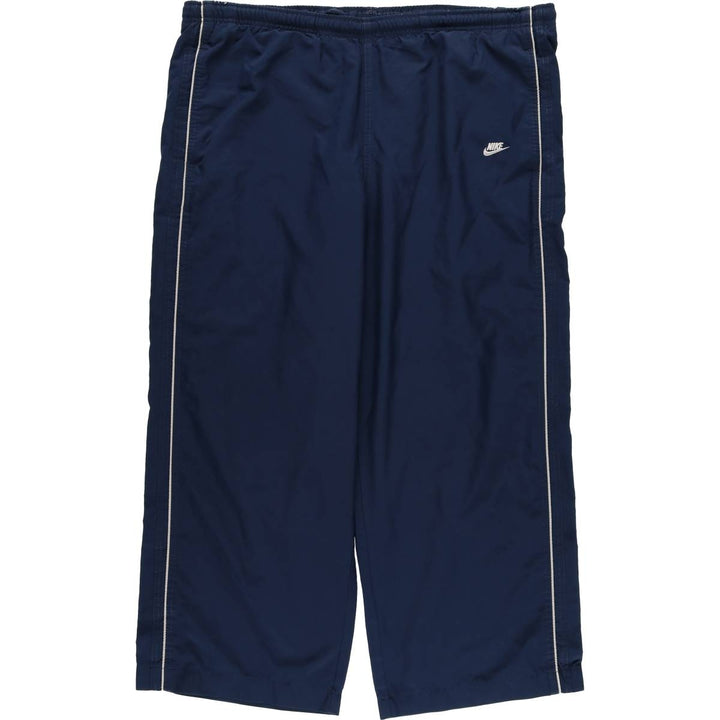00'S Nike Warm-up Pants, Nylon Pants, Rustling Pants, Men's XL Size polyester navy blue type Vintage Second Hand