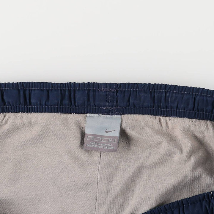 00'S Nike Warm-up Pants, Nylon Pants, Rustling Pants, Men's XL Size polyester navy blue type Vintage Second Hand