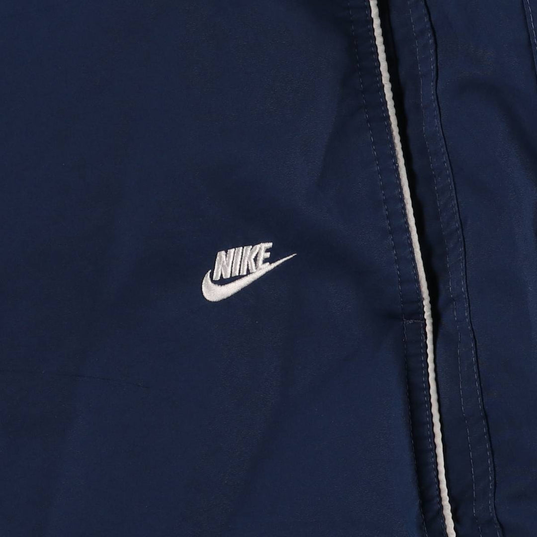 00'S Nike Warm-up Pants, Nylon Pants, Rustling Pants, Men's XL Size polyester navy blue type Vintage Second Hand
