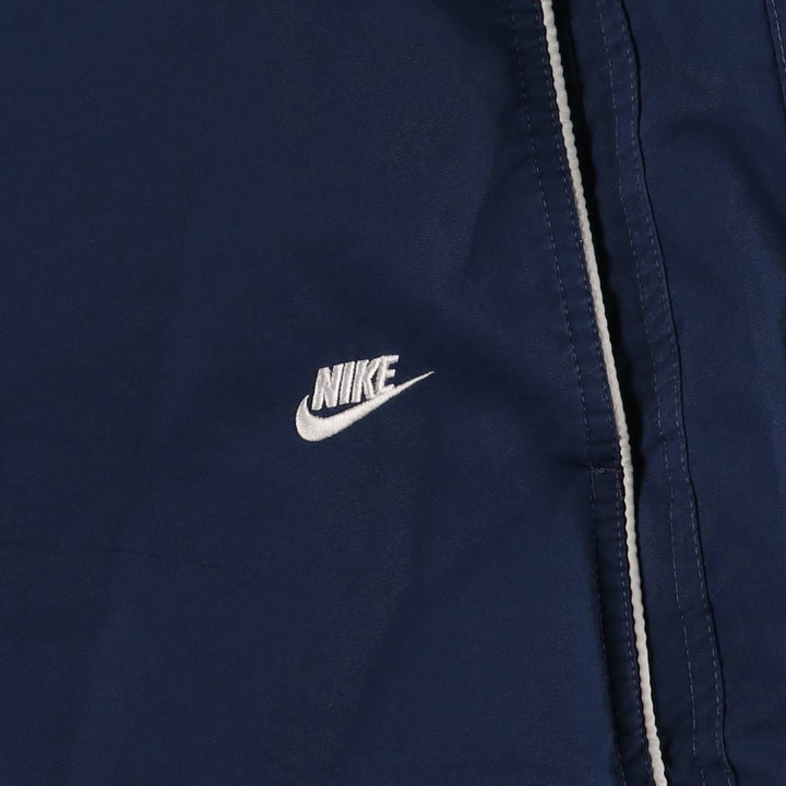 00'S Nike Warm-up Pants, Nylon Pants, Rustling Pants, Men's XL Size polyester navy blue type Vintage Second Hand