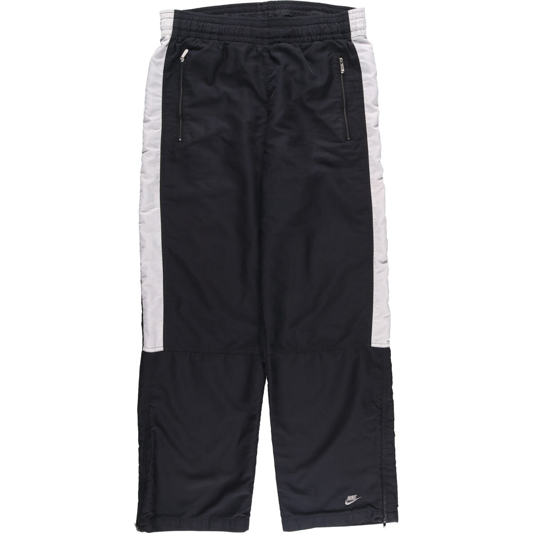 Nike warm-up pants, nylon pants, crinkle pants, men's size M polyester black type Vintage Second Hand