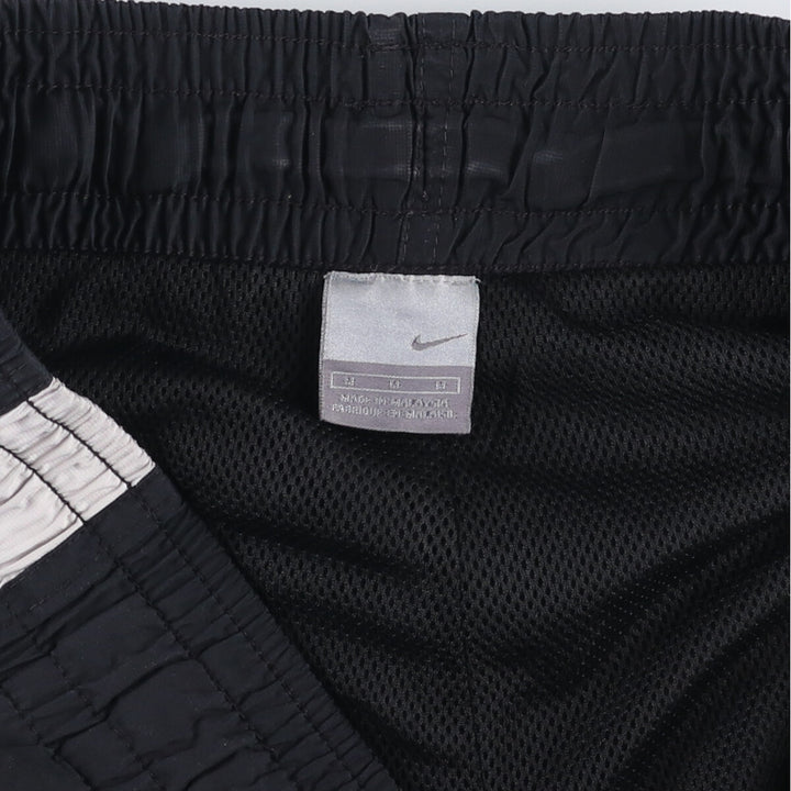 Nike warm-up pants, nylon pants, crinkle pants, men's size M polyester black type Vintage Second Hand