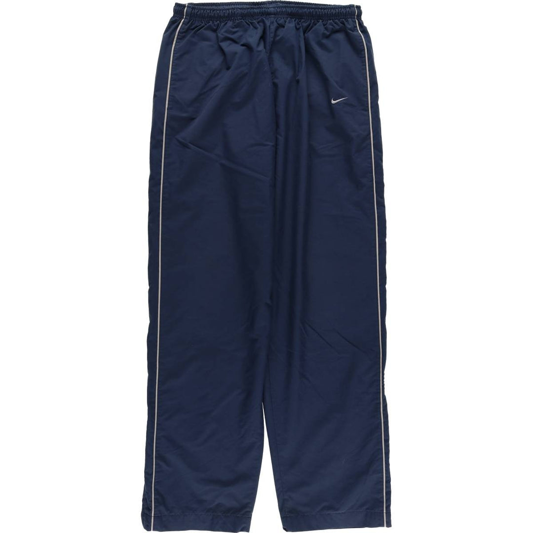 00'S Nike Warm-up Pants, Nylon Pants, Rustling Pants, Men's XL Size polyester navy blue type Vintage Second Hand