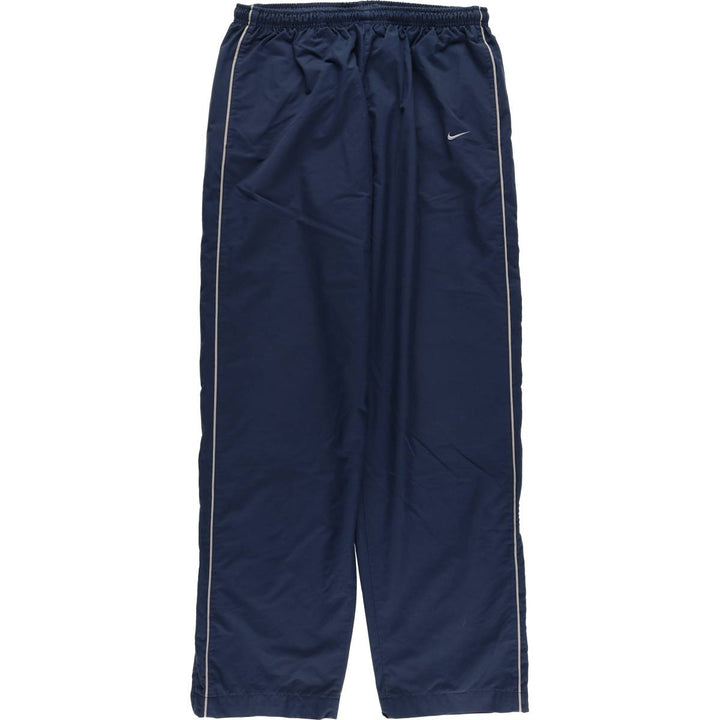 00'S Nike Warm-up Pants, Nylon Pants, Rustling Pants, Men's XL Size polyester navy blue type Vintage Second Hand