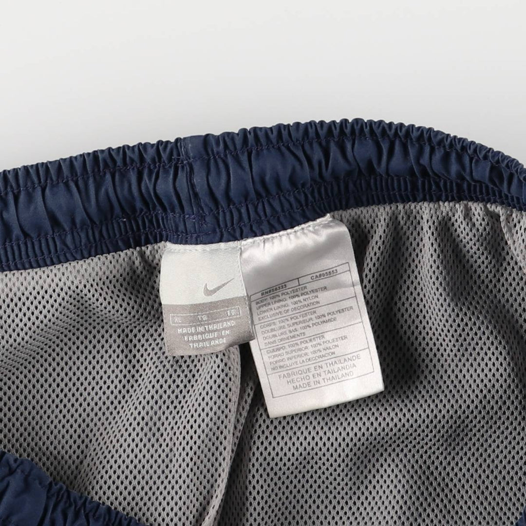 00'S Nike Warm-up Pants, Nylon Pants, Rustling Pants, Men's XL Size polyester navy blue type Vintage Second Hand