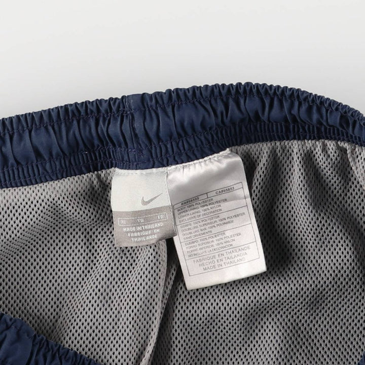 00'S Nike Warm-up Pants, Nylon Pants, Rustling Pants, Men's XL Size polyester navy blue type Vintage Second Hand