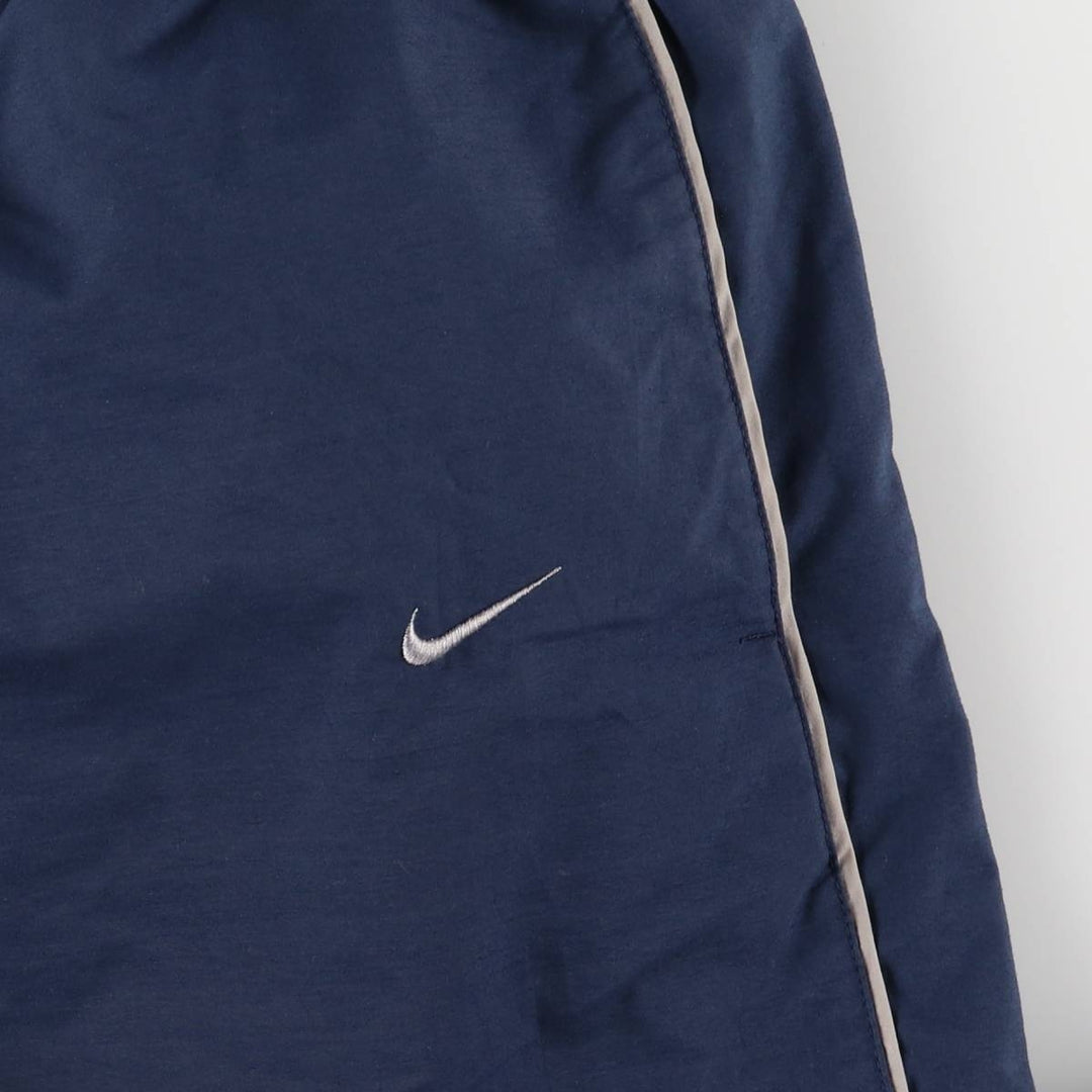 00'S Nike Warm-up Pants, Nylon Pants, Rustling Pants, Men's XL Size polyester navy blue type Vintage Second Hand