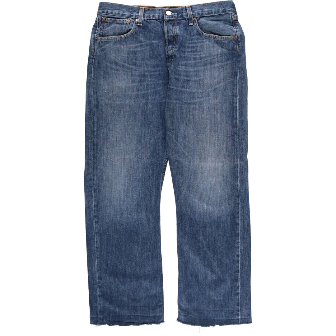 Levi's 501 Euro Model Cut-Off Straight Denim Pants, Men's Size W35 cotton blue type Vintage Second Hand