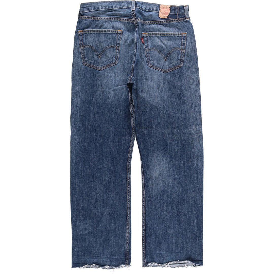 Levi's 501 Euro Model Cut-Off Straight Denim Pants, Men's Size W35 cotton blue type Vintage Second Hand