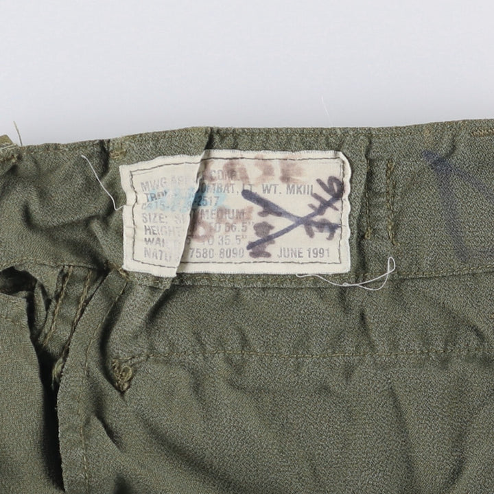 90'S Canadian Military Cargo Pants, Combat Pants, Short unclear Khaki type Vintage Second Hand