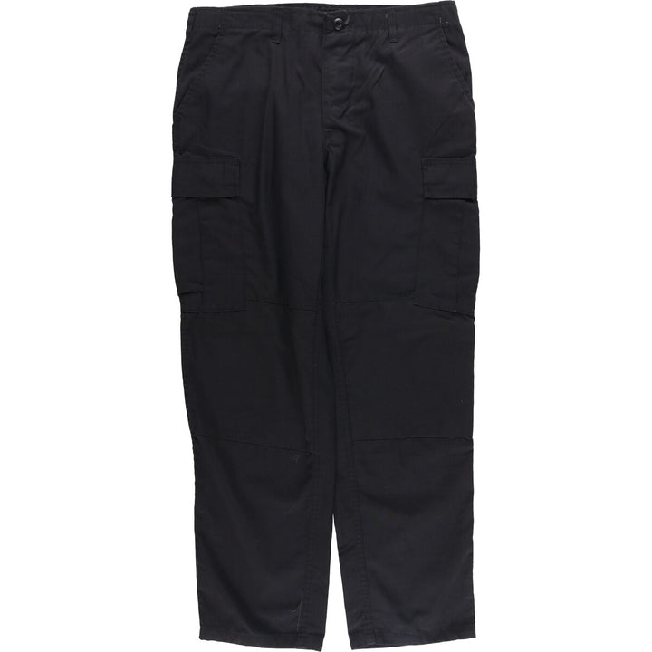 Civilian Ripstop Military Cargo Pants, Combat Pants, Made in USA, Medium-Regular, Men's Size M polyester black type Vintage Second Hand