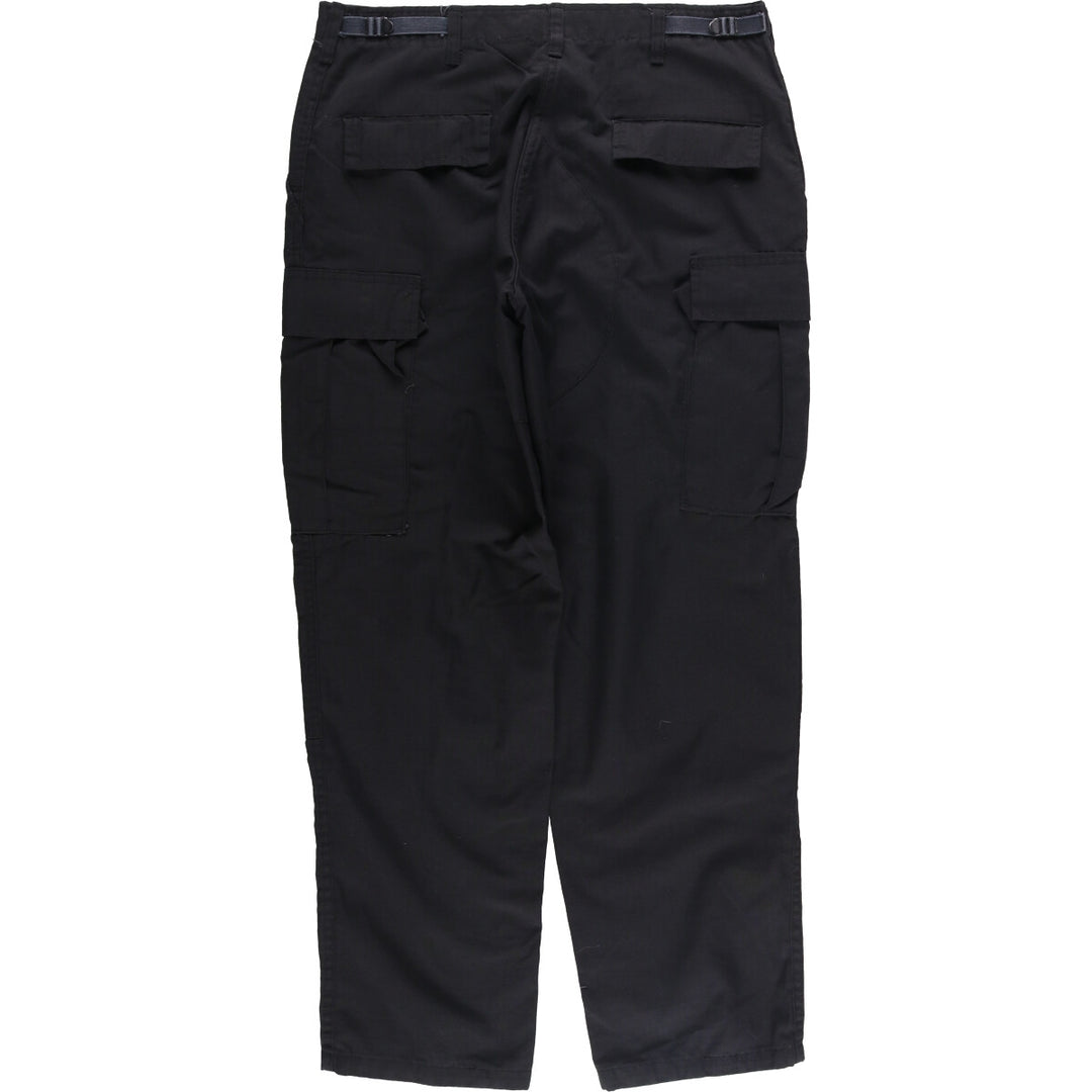 Civilian Ripstop Military Cargo Pants, Combat Pants, Made in USA, Medium-Regular, Men's Size M polyester black type Vintage Second Hand