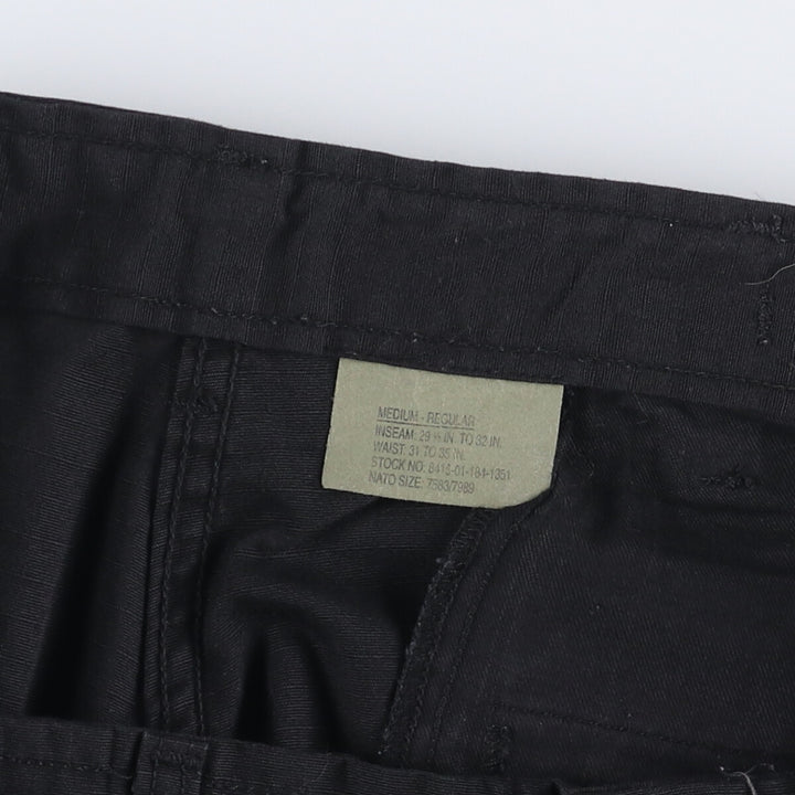 Civilian Ripstop Military Cargo Pants, Combat Pants, Made in USA, Medium-Regular, Men's Size M polyester black type Vintage Second Hand