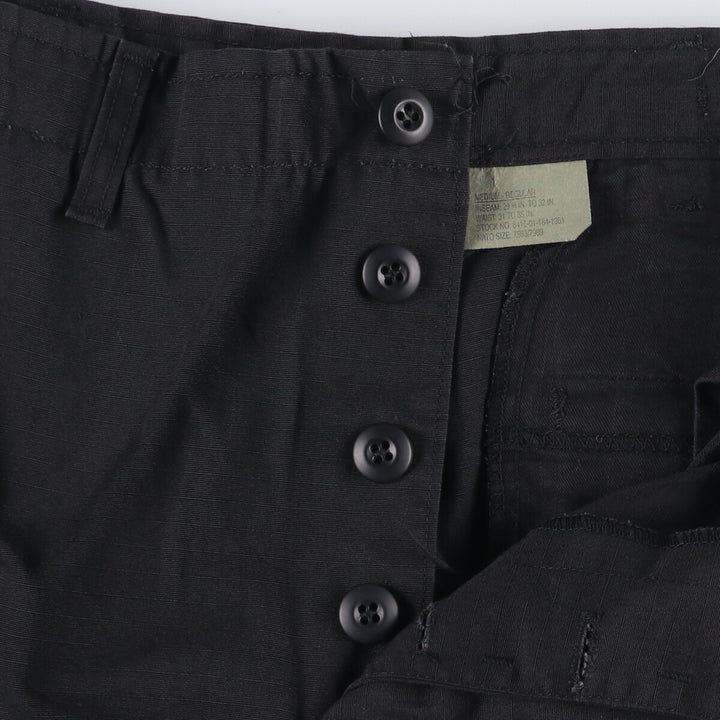 Civilian Ripstop Military Cargo Pants, Combat Pants, Made in USA, Medium-Regular, Men's Size M polyester black type Vintage Second Hand