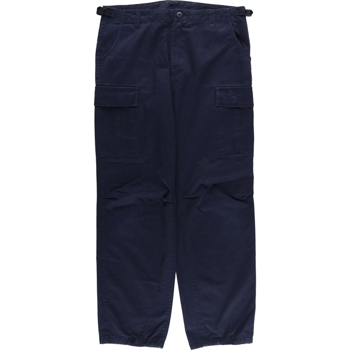 90'S Civilian Military Cargo Pants, Combat Pants, Medium-Regular, Men's Size M polyester navy blue type Vintage Second Hand
