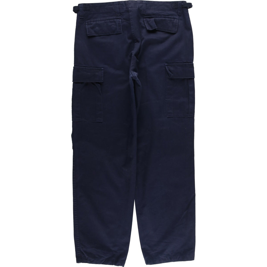 90'S Civilian Military Cargo Pants, Combat Pants, Medium-Regular, Men's Size M polyester navy blue type Vintage Second Hand