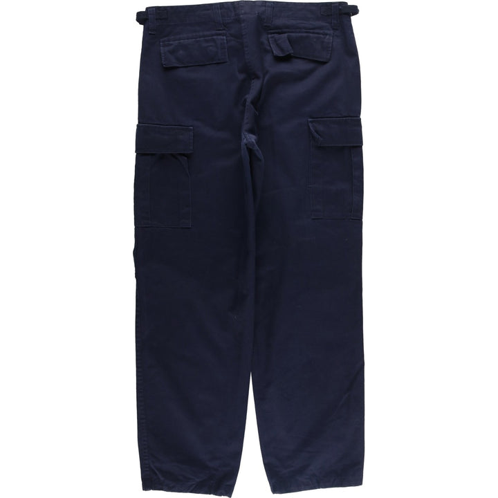 90'S Civilian Military Cargo Pants, Combat Pants, Medium-Regular, Men's Size M polyester navy blue type Vintage Second Hand