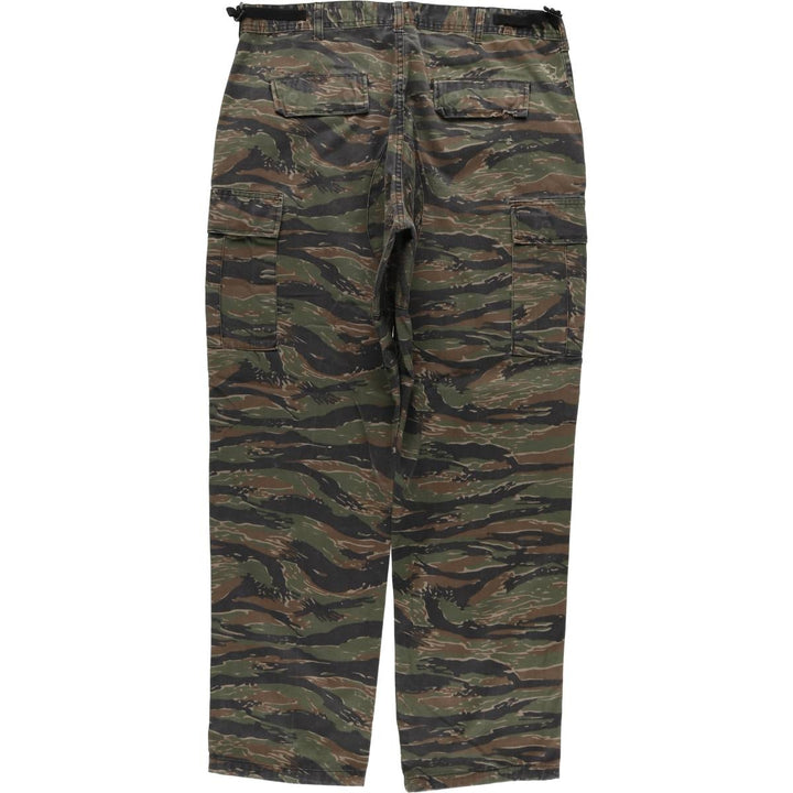 Civilian Rothco Camouflage Pattern Tiger Stripe Camo Military Cargo Pants, Large Regular, Men's, Size W34 cotton Khaki type sage green Vintage Second Hand