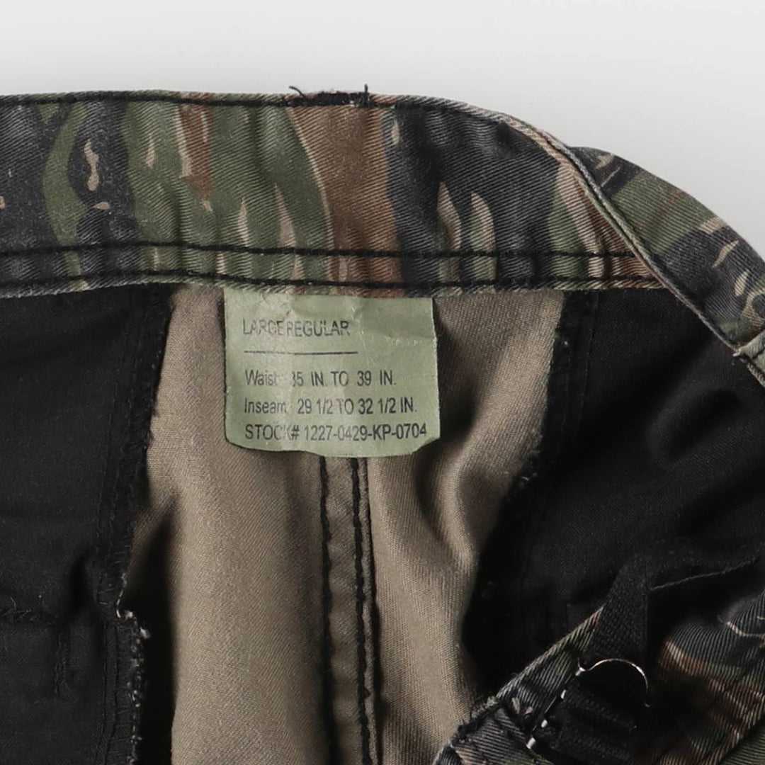 Civilian Rothco Camouflage Pattern Tiger Stripe Camo Military Cargo Pants, Large Regular, Men's, Size W34 cotton Khaki type sage green Vintage Second Hand