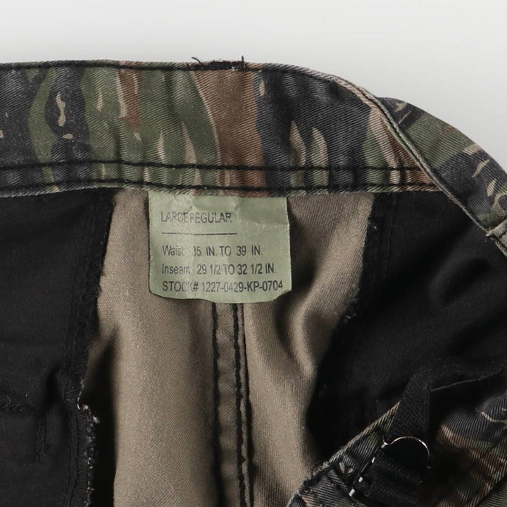 Civilian Rothco Camouflage Pattern Tiger Stripe Camo Military Cargo Pants, Large Regular, Men's, Size W34 cotton Khaki type sage green Vintage Second Hand
