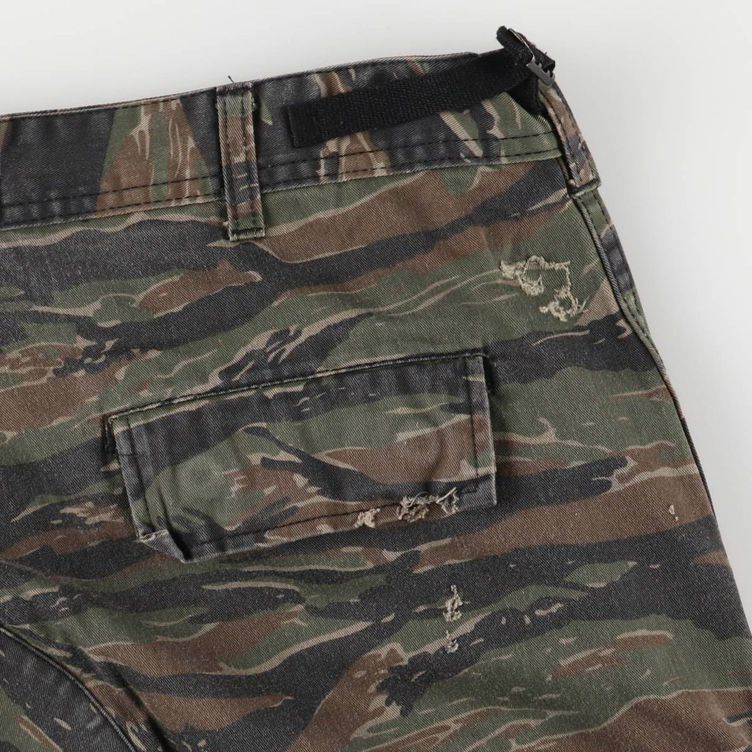 Civilian Rothco Camouflage Pattern Tiger Stripe Camo Military Cargo Pants, Large Regular, Men's, Size W34 cotton Khaki type sage green Vintage Second Hand