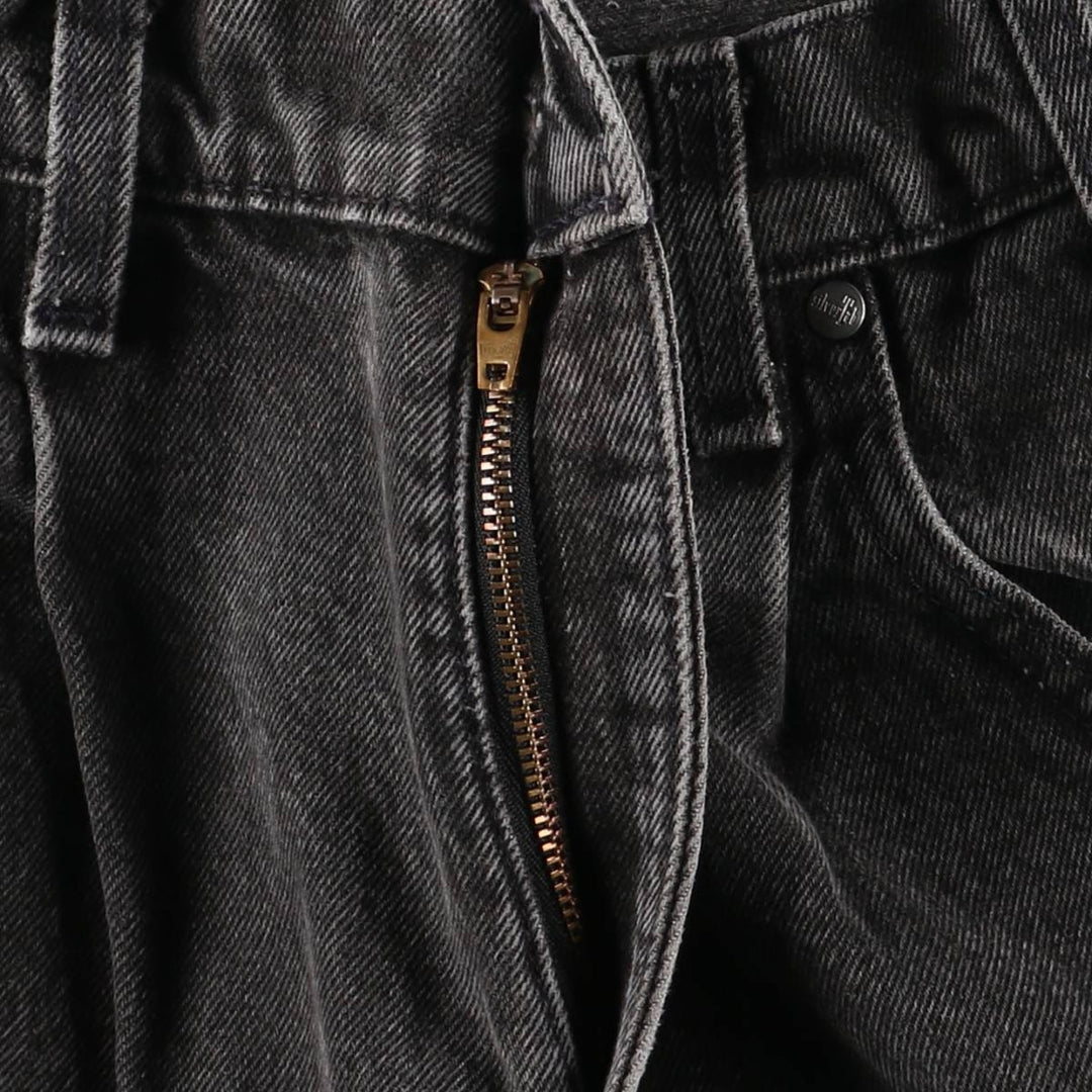 90'S Levi's Silver Tab Loose One-Tuck Black Denim Shorts, Made in USA, Men's Size W33 cotton black type Vintage Second Hand