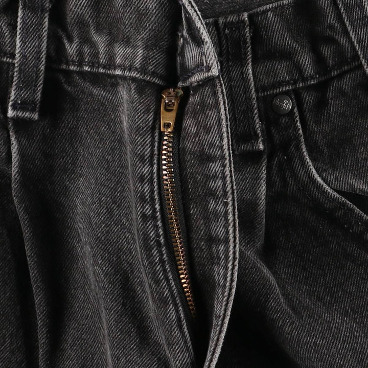 90'S Levi's Silver Tab Loose One-Tuck Black Denim Shorts, Made in USA, Men's Size W33 cotton black type Vintage Second Hand