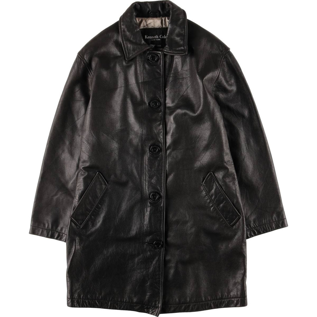 Kenneth Cole Leather Jacket, Women's Size S genuine leather black type Vintage Second Hand